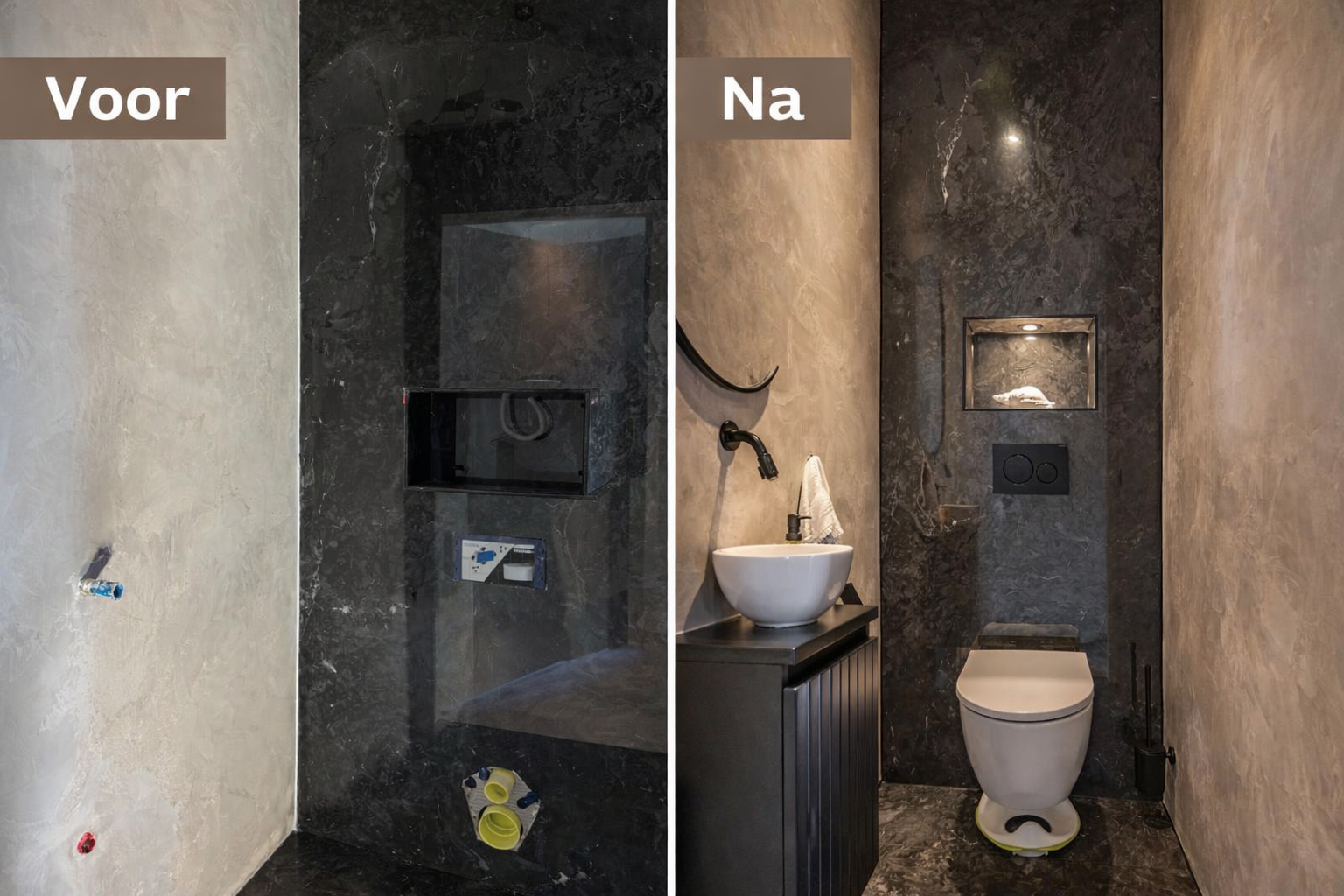 Badkamer verbouwen Assen - eindresultaat toilet en douche