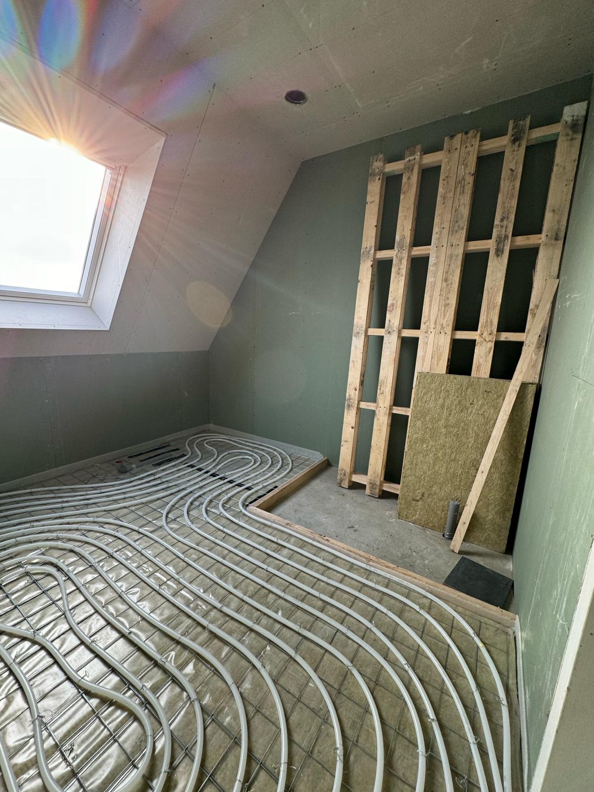 Badkamerverbouwing met vloerverwarming